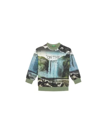 Bluza copii,  verde, 100% bumbac,