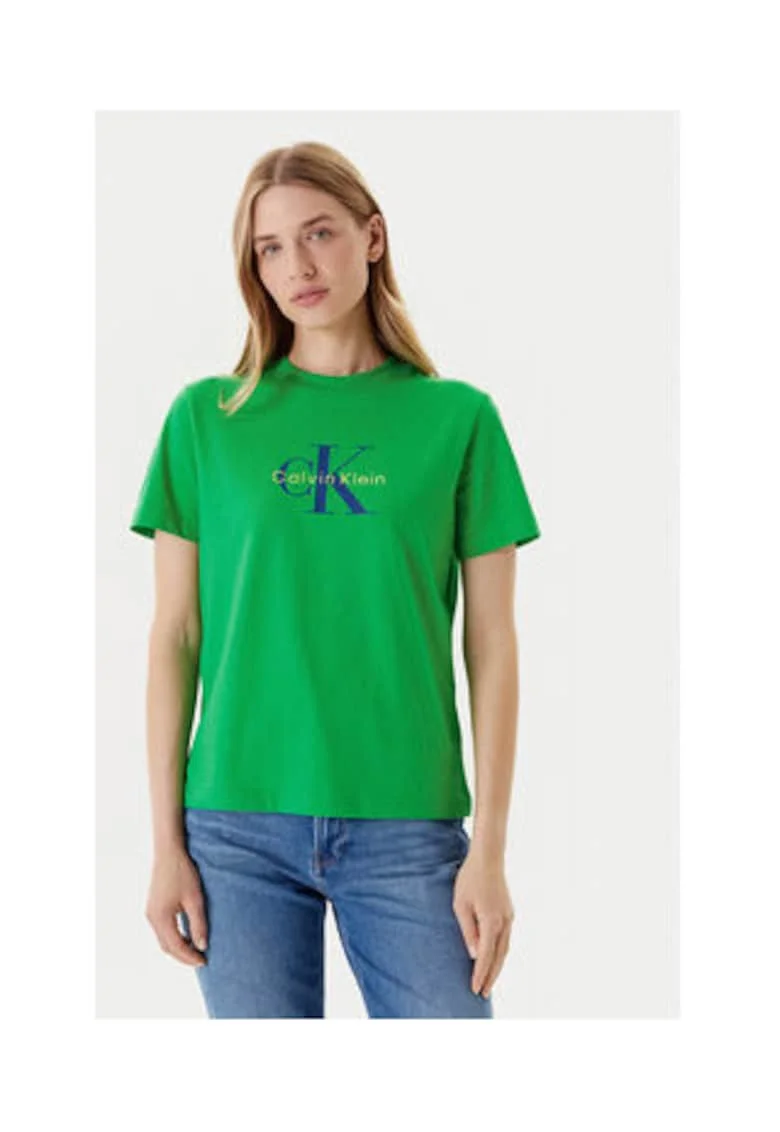 Tricou dama,  verde, bumbac, Verde