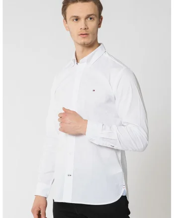 Camasa Oxford regular fit, Alb optic