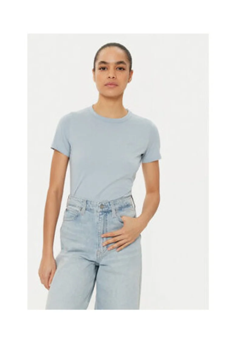Tricou dama,  Bumbac, Albastru