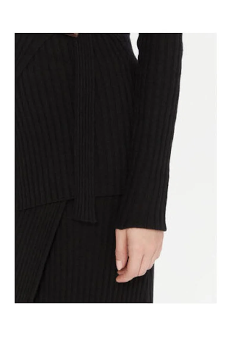 Cardigan dama,  Negru, 35% poliamida, 30% viscoza, 30% lana, 5% casmir, OS