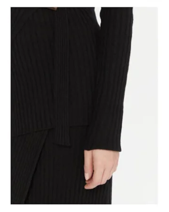 Cardigan dama,  Negru, 35% poliamida, 30% viscoza, 30% lana, 5% casmir, OS