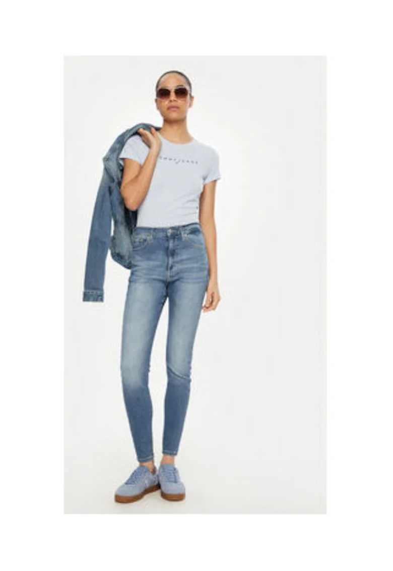 Tricou Dama,  Albastru deschis, 100% bumbac,