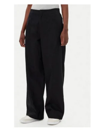 Pantaloni dama,  negru, bumbac/in,