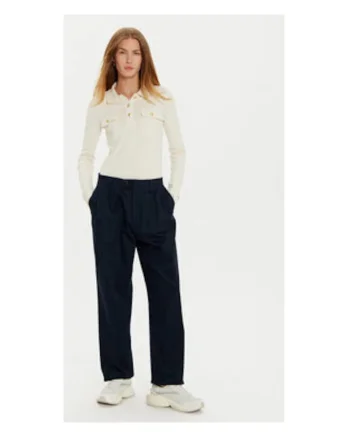 Bluza polo dama,  ecru, 100% bumbac,