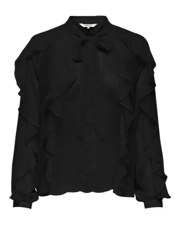 Camasa dama,  poliester reciclat, neagra