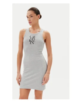 Rochie casual Dama,  Gri, bumbac-elastan,