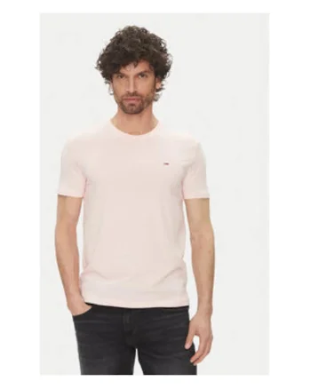Tricou barbati,  roz, bumbac si poliester,
