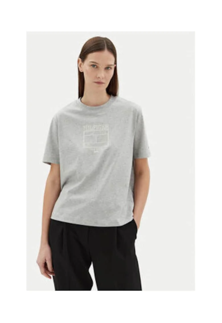 Tricou dama,  Gri, bumbac