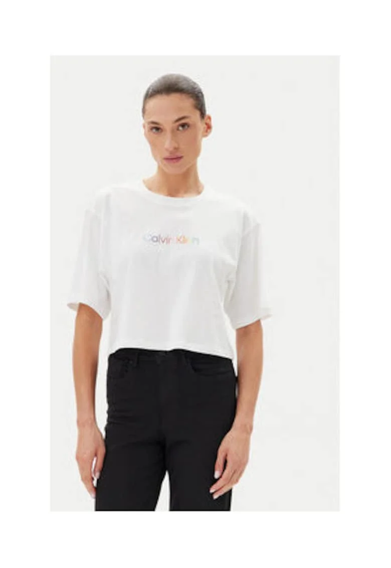 Tricou dama,  alb, bumbac,