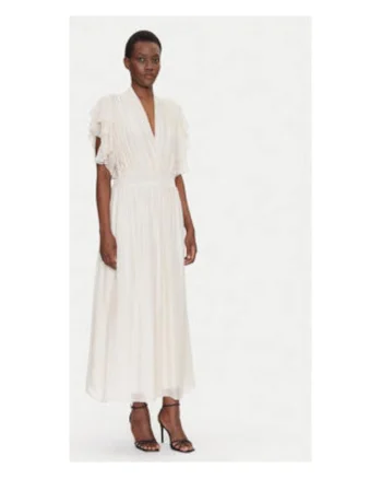 Rochie de vara,  bej, 70% viscoza, 30% matase,