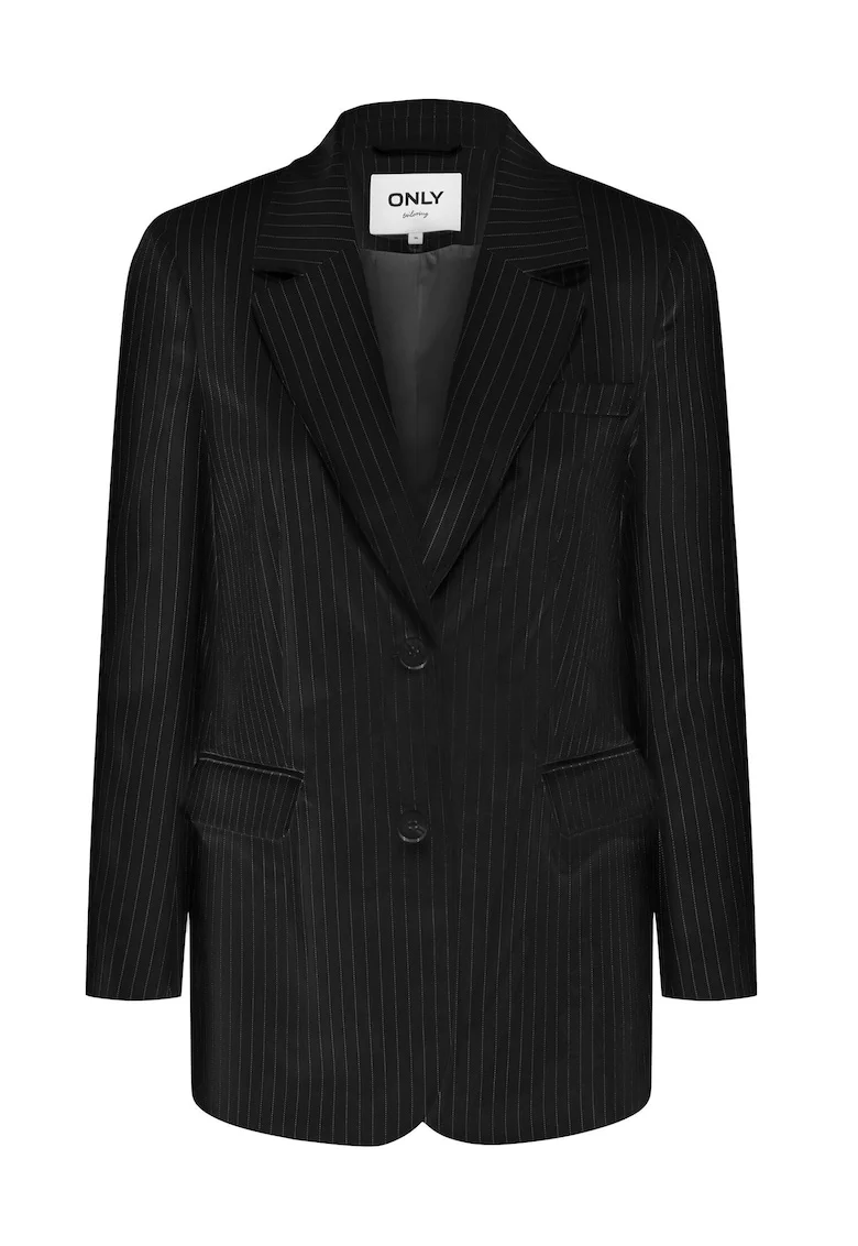 Sacou dama,  negru, 50% poliester reciclat, 47% poliester, 3% viscoza,