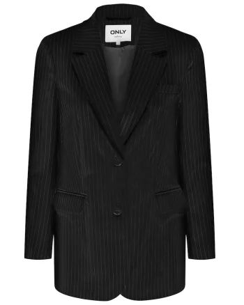 Sacou dama,  negru, 50% poliester reciclat, 47% poliester, 3% viscoza,