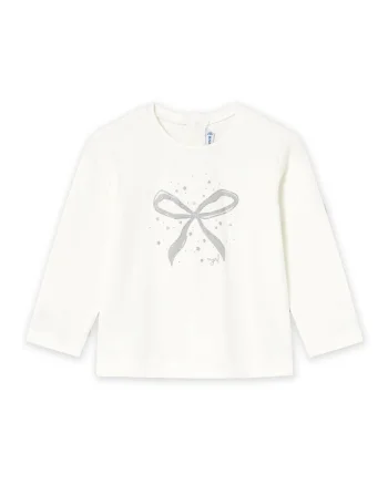 Bluza copii,  Ecru, 95% bumbac, 5% elastan,