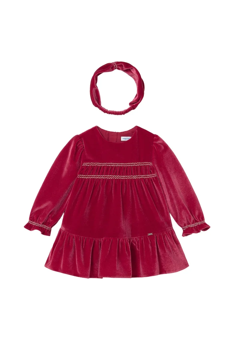 Rochie fete,  bordeaux, 95% poliester, 5% elastan,