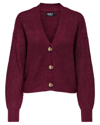 Cardigan de dama,  Visiniu, 100% acril