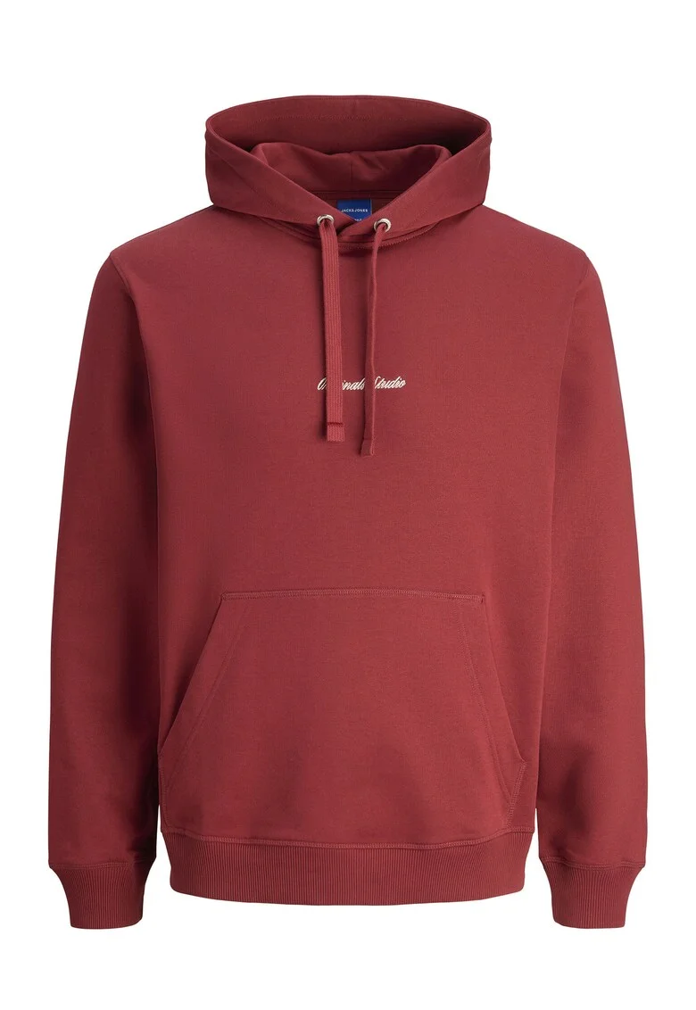 Hanorac barbati, Jack Jones, rosu, 89% bumbac, 11% poliester reciclat