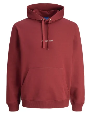 Hanorac barbati, Jack Jones, rosu, 89% bumbac, 11% poliester reciclat