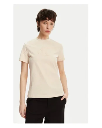 Tricou dama,  bej, bumbac,