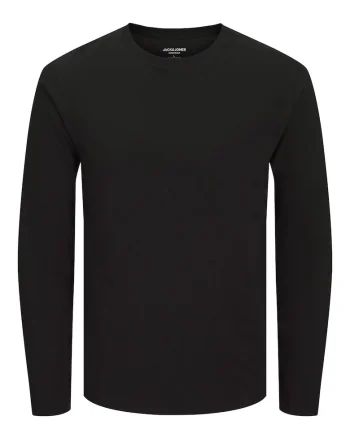 Bluza barbati, Jack Jones, bumbac, cu maneca lunga, negru,