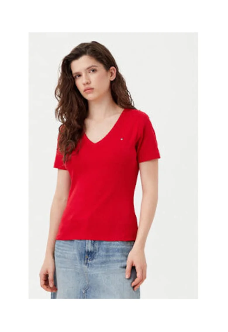 Tricou Dama,  bumbac, rosu,