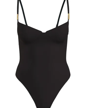 Costum de baie intreg cu burete si decupaj
