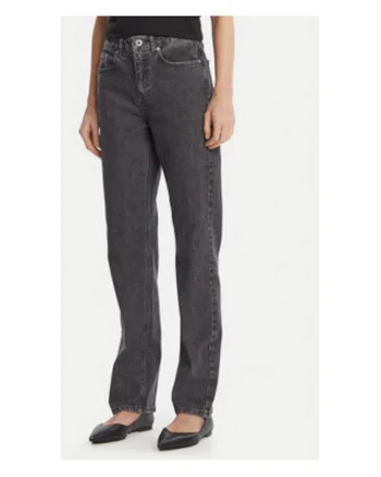 Blugi dama,  gri, 50% bumbac organic, 49% bumbac, 1% elastan