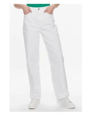Blugi dama,  alb, 79% bumbac, 20% bumbac reciclat,
