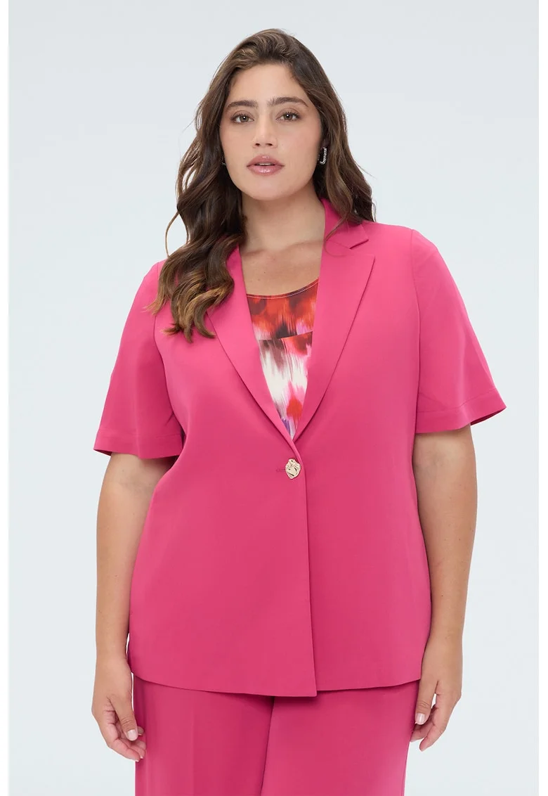 Sacou vaporos cu maneci scurte, Fucsia
