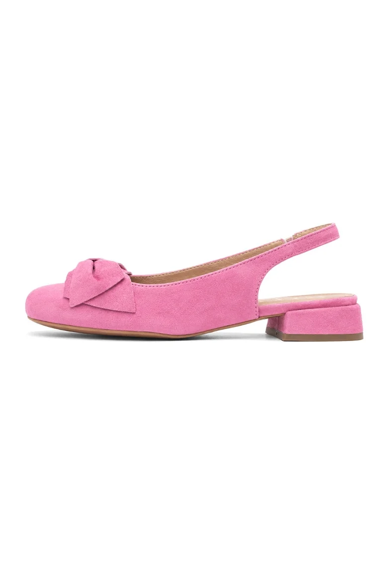Pantofi slingback de piele intoarsa Marla, Roz