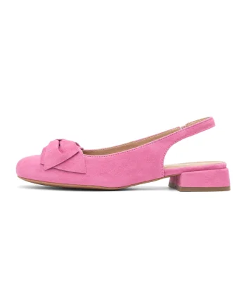 Pantofi slingback de piele intoarsa Marla, Roz