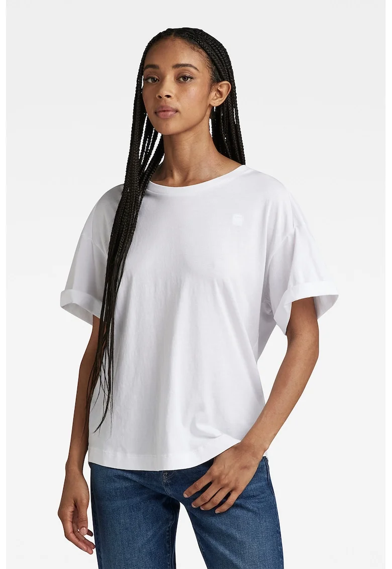 Tricou lejer din bumbac organic, Alb
