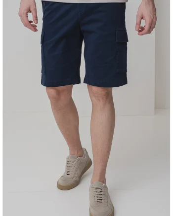 Pantaloni scurti cargo cu buzunare multiple, Albastru ultramarin