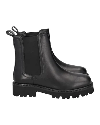 Ghete Chelsea de piele, Negru