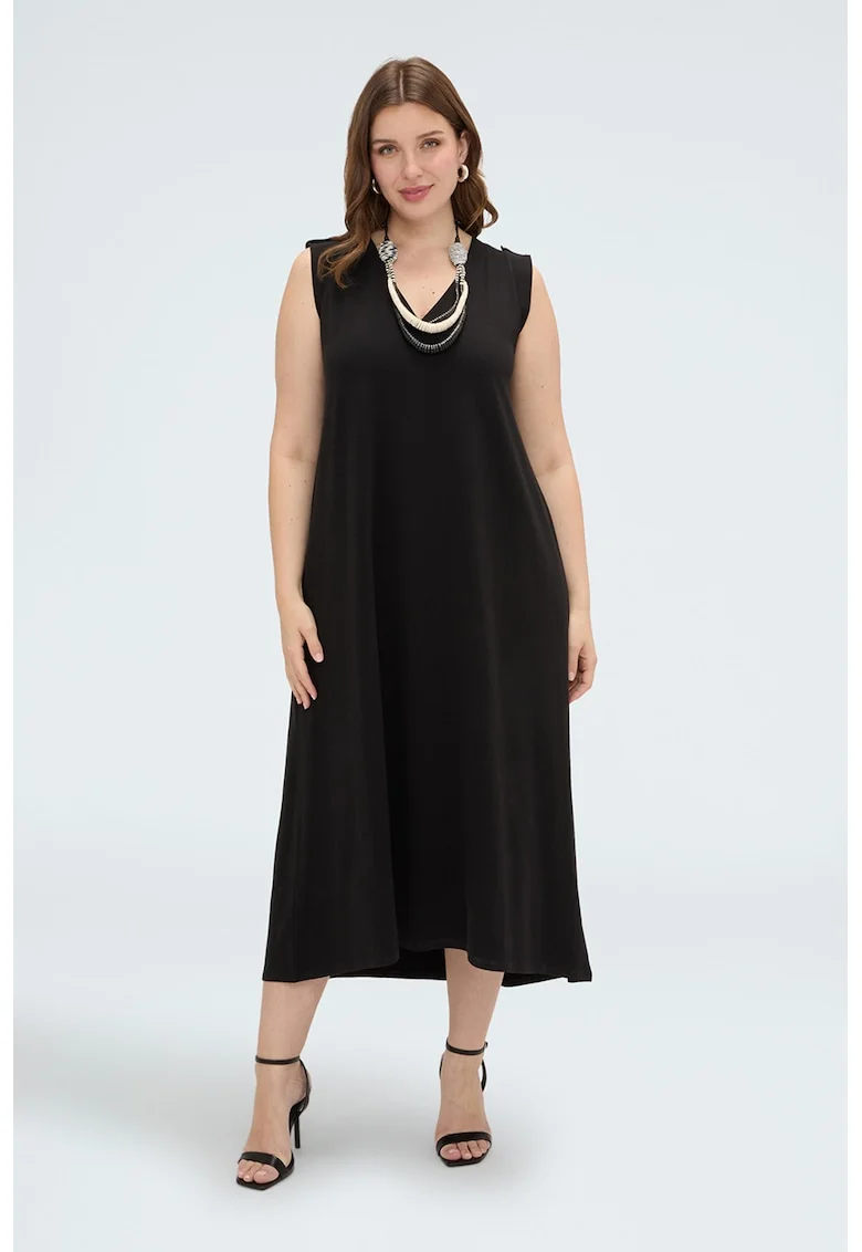 Rochie lejera din amestec de bumbac, Negru