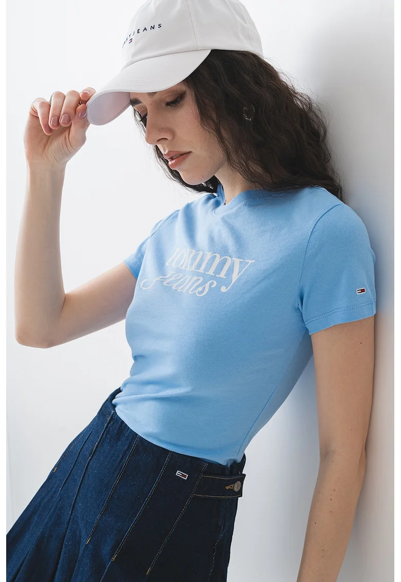 Tricou slim fit cu imprimeu logo
