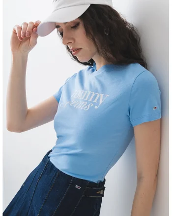 Tricou slim fit cu imprimeu logo
