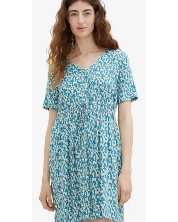 Rochie lejera din viscoza cu imprimeu abstract