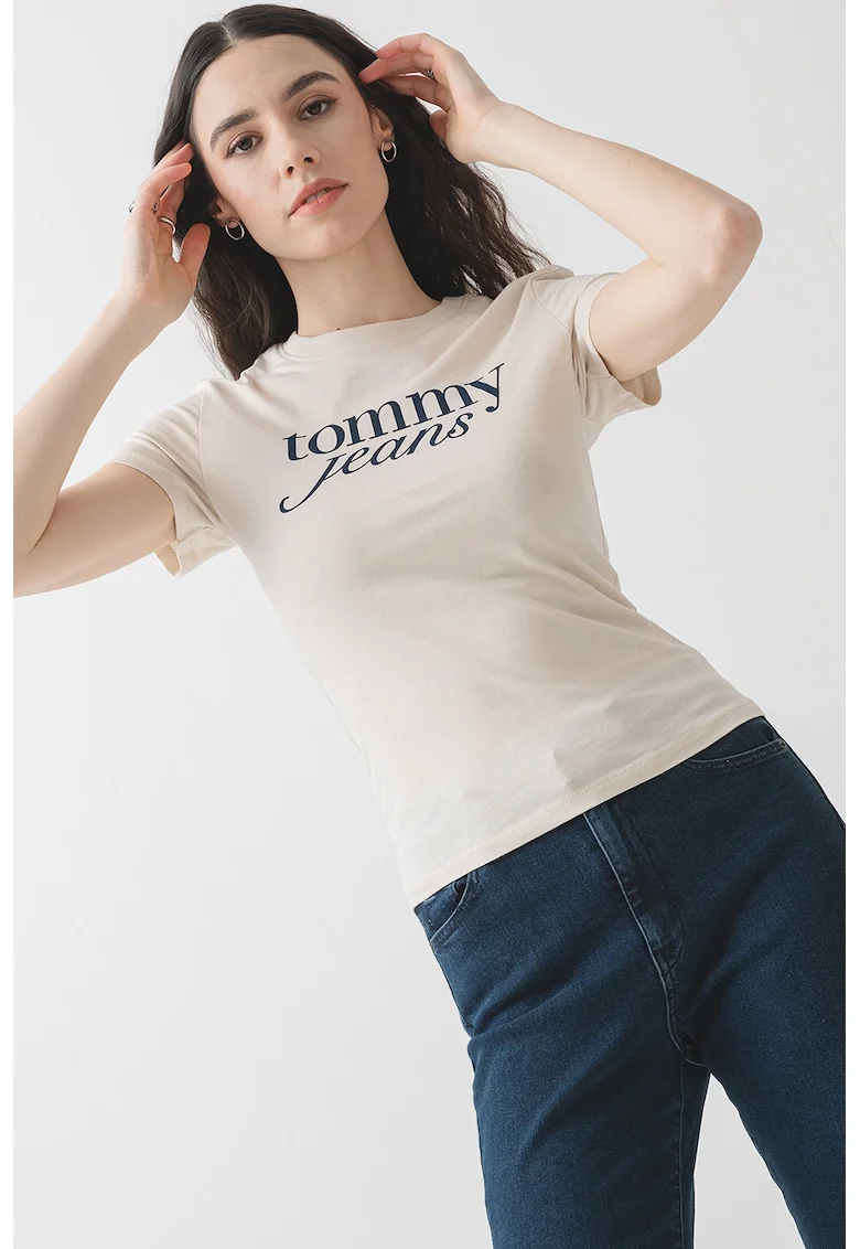 Tricou slim fit cu imprimeu logo