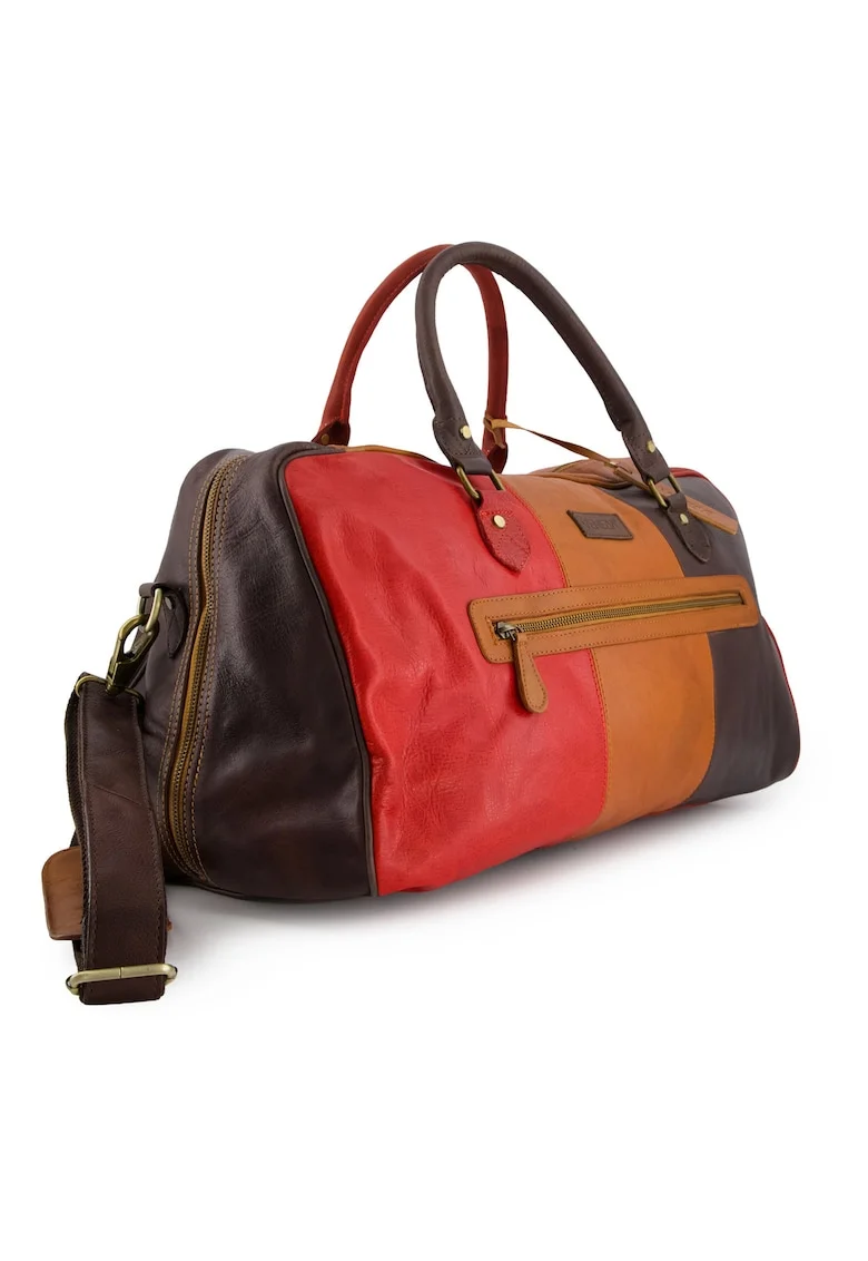 Geanta duffle din piele naturala
