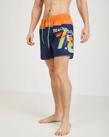 Pantaloni scurti de baie cu imprimeu grafic