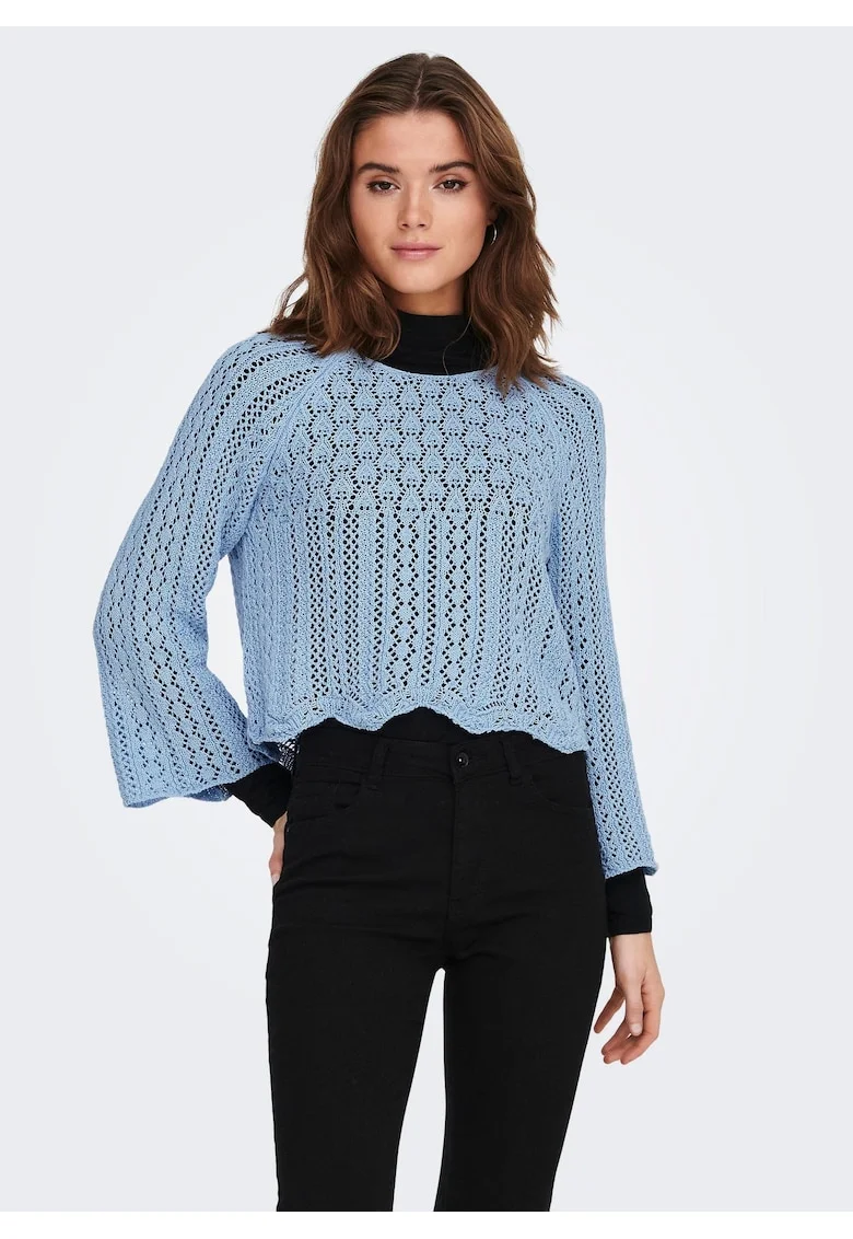 Pulover cu model perforat Nola