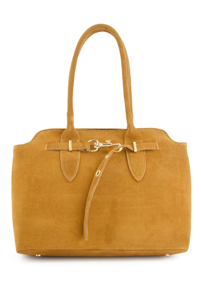 Geanta shopper  piele naturala maro 27x36x13cm