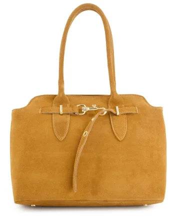 Geanta shopper  piele naturala maro 27x36x13cm