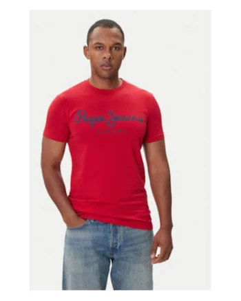 Tricou barbati,  rosu, 95% bumbac, 5% elastan