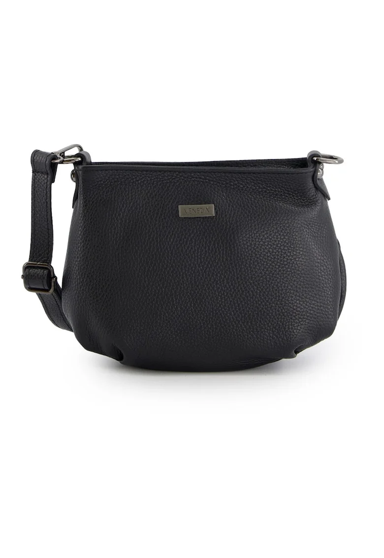 Geanta de umar  piele naturala negru 19x25x5cm curea detasabila