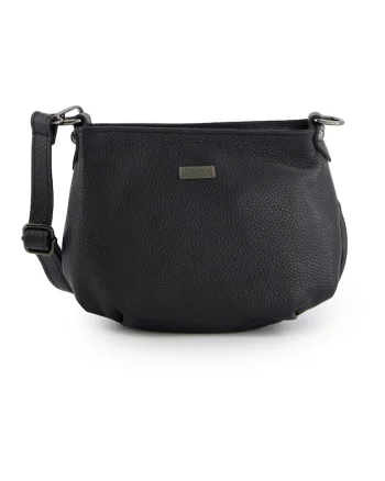 Geanta de umar  piele naturala negru 19x25x5cm curea detasabila