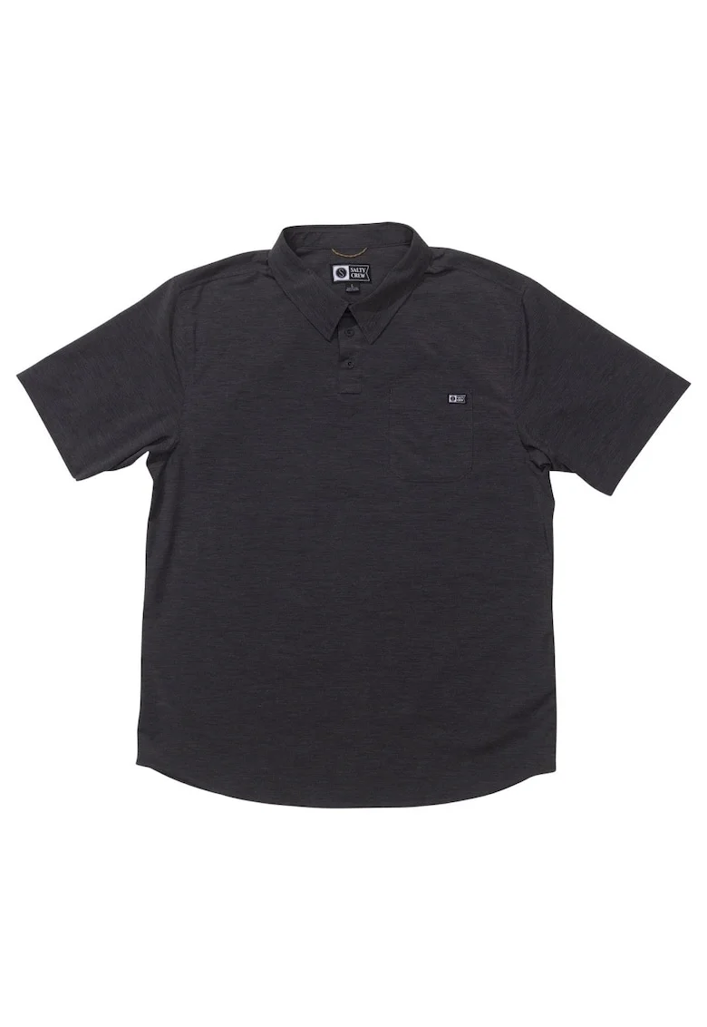 Tricou polo din amestec de bumbac cu buzunar pe piept si model uni