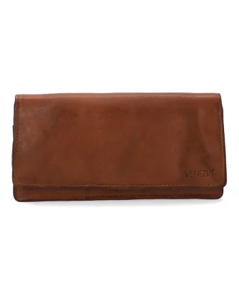 Portofel dama  piele naturala maro 18,5x9,5cm