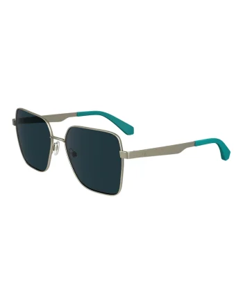 Ochelari de soare dama aviator cu lentile uni, Verde aquamarin/Argintiu